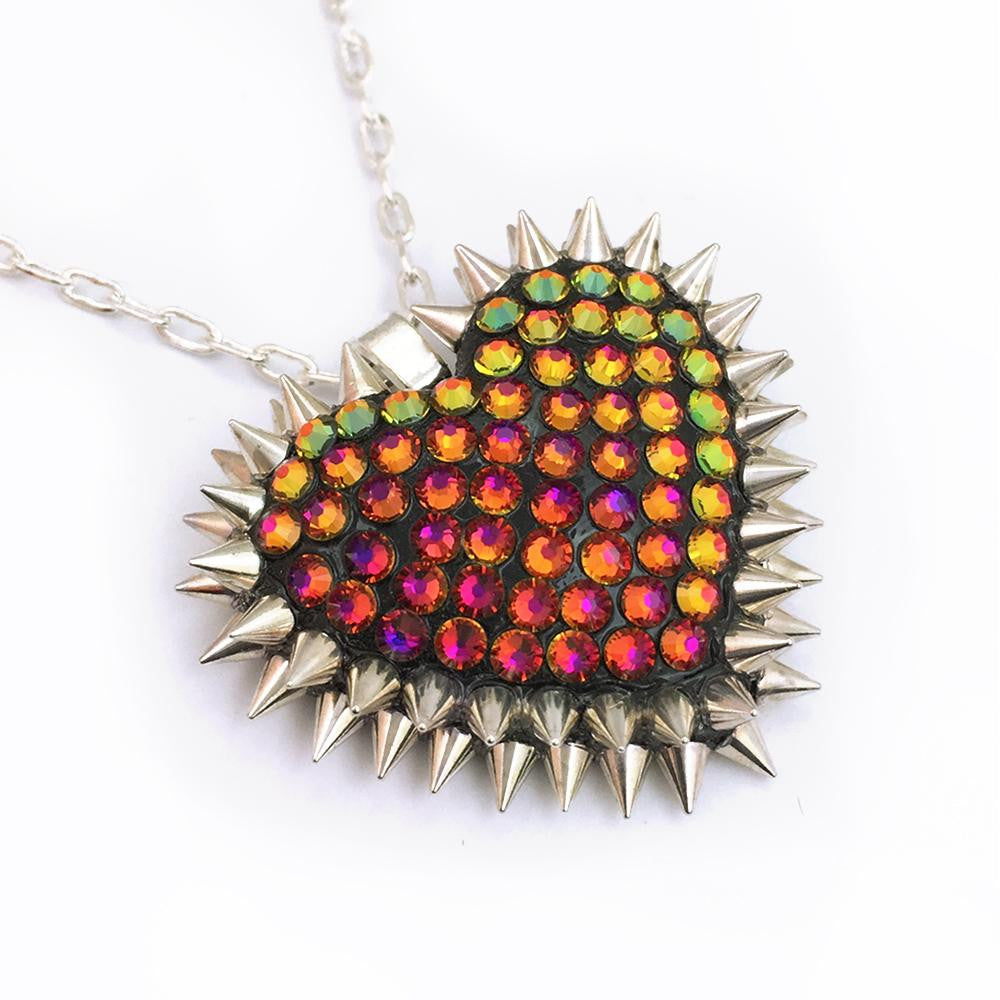 Mini Spiked & Paved Heart | Volcano