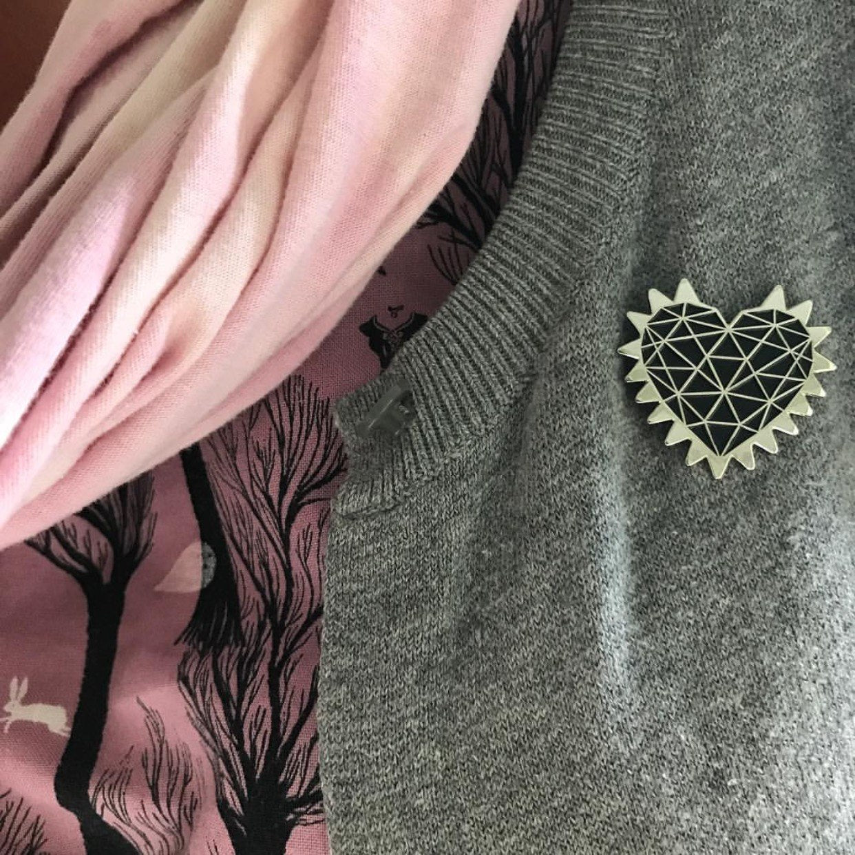 Spiked Heart Enamel Pin