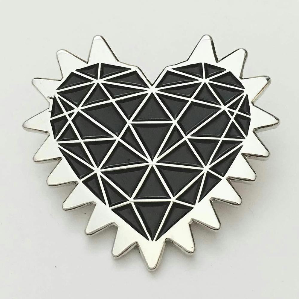 Spiked Heart Enamel Pin