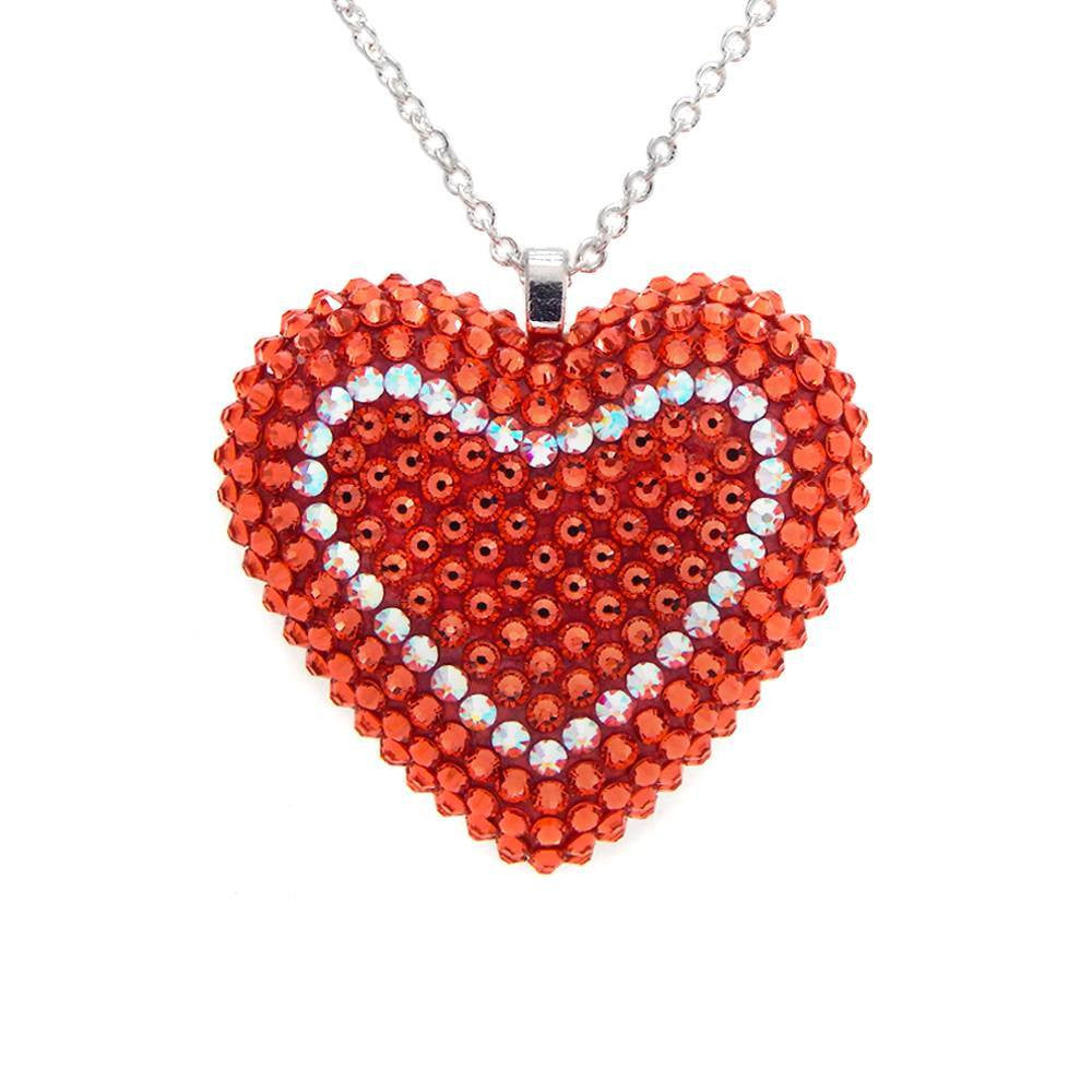 Pavéd Heart Necklace | Dreamsicle