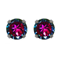 Crystal Stud Earrings in Color-shifting Volcano.