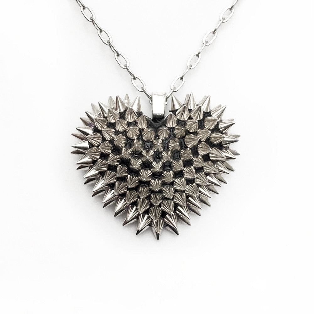 Mini Spiked Heart Necklace - Bunny Paige
