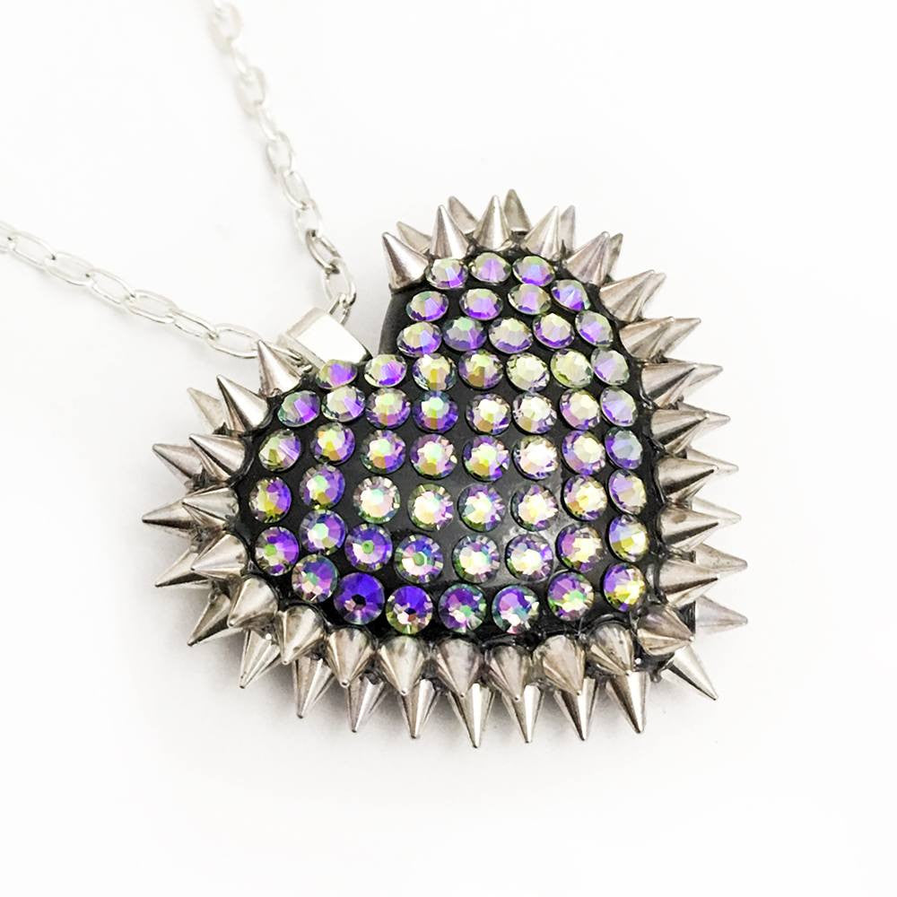 Mini Spiked & Paved Heart | Paradise