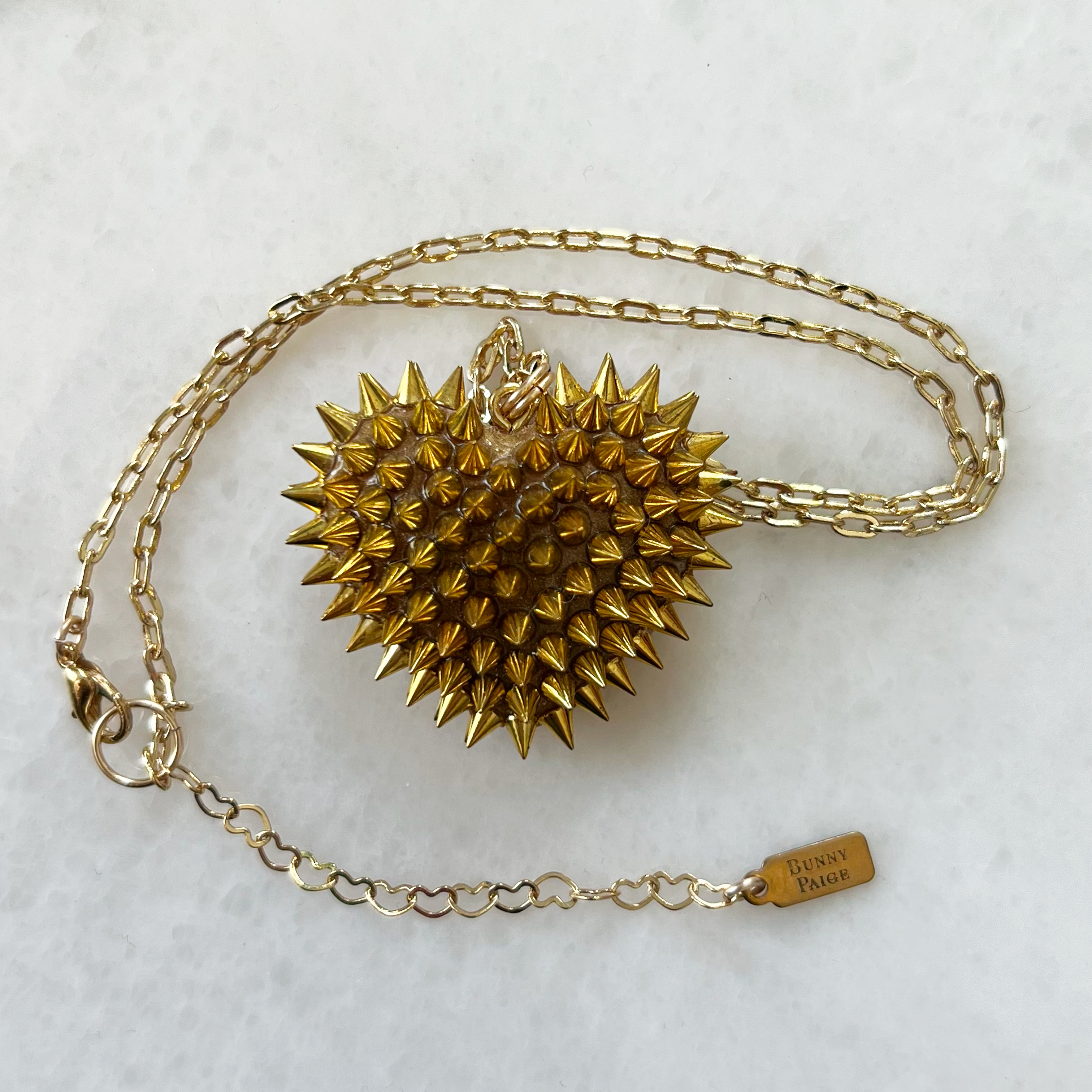 Mini Spiked Heart Necklace - Bunny Paige