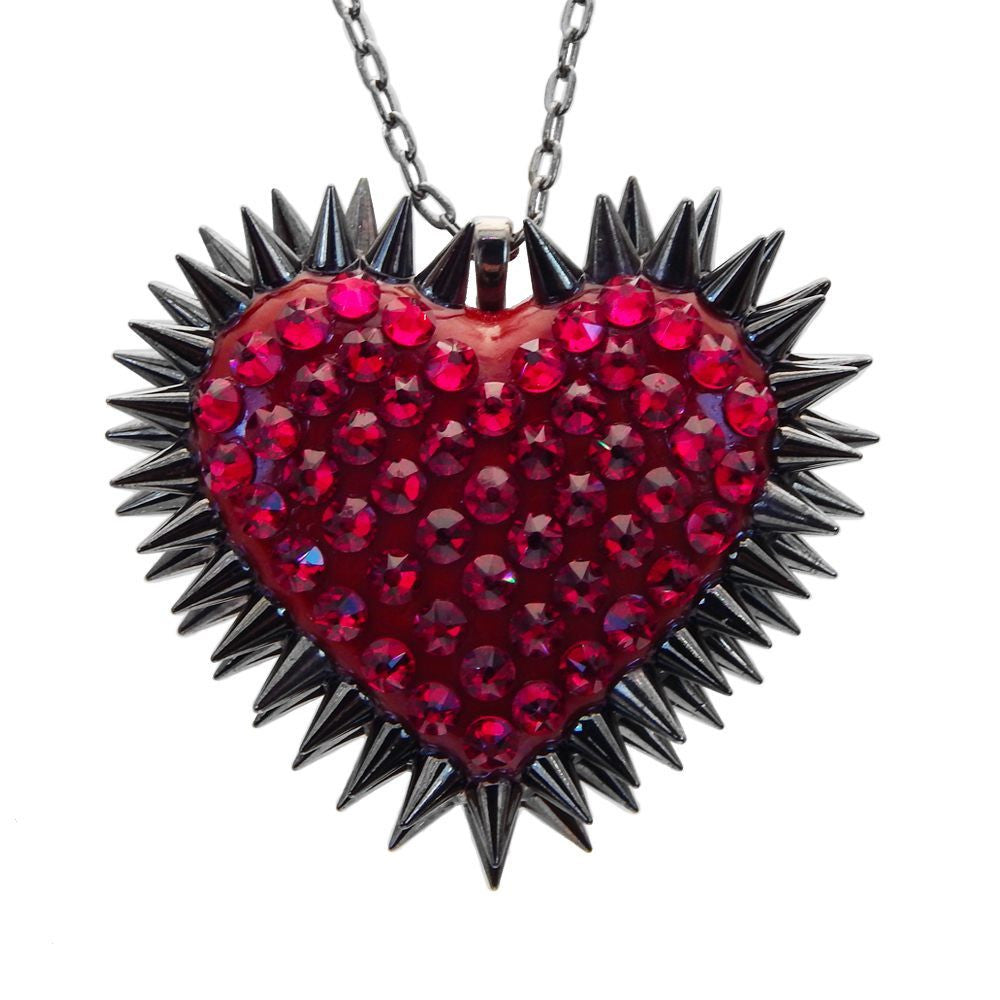 国内で当店のみ SCHWARZGOLD - Plaid Studded Split Heart Wholesale 304 Stainless Steel Rhinestone Stud Earrings