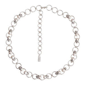 sterling silver skull chain choker necklace | Bunny Paige by Lauren Tatum