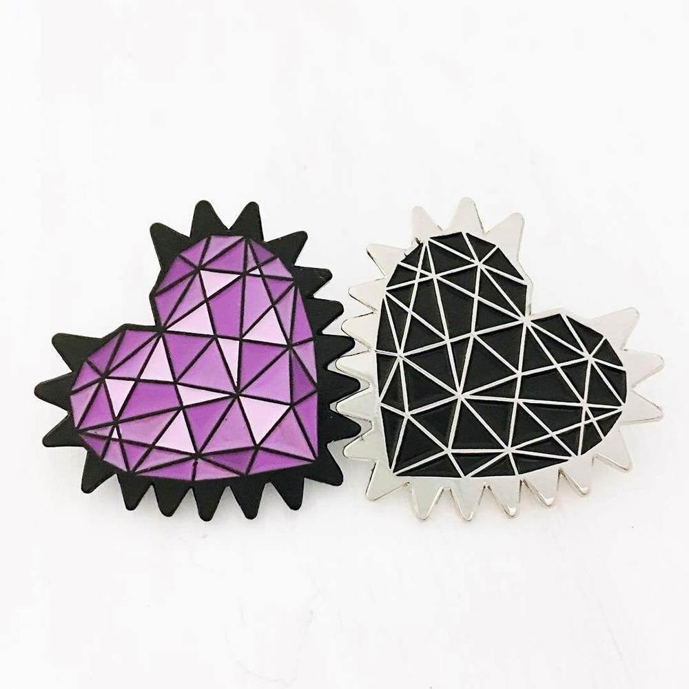 Spiked Heart Enamel Pin