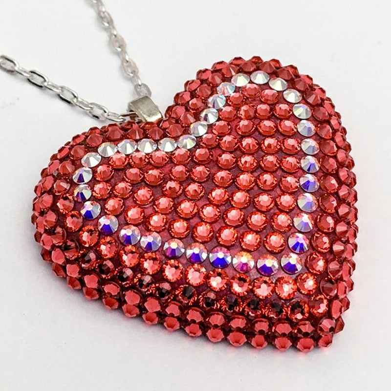 Pavéd Heart Necklace | Dreamsicle