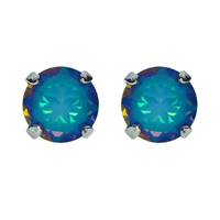 Bunny Paige spiked Swarovski crystal stud earrings. Color-shifting perfection sure to stun!