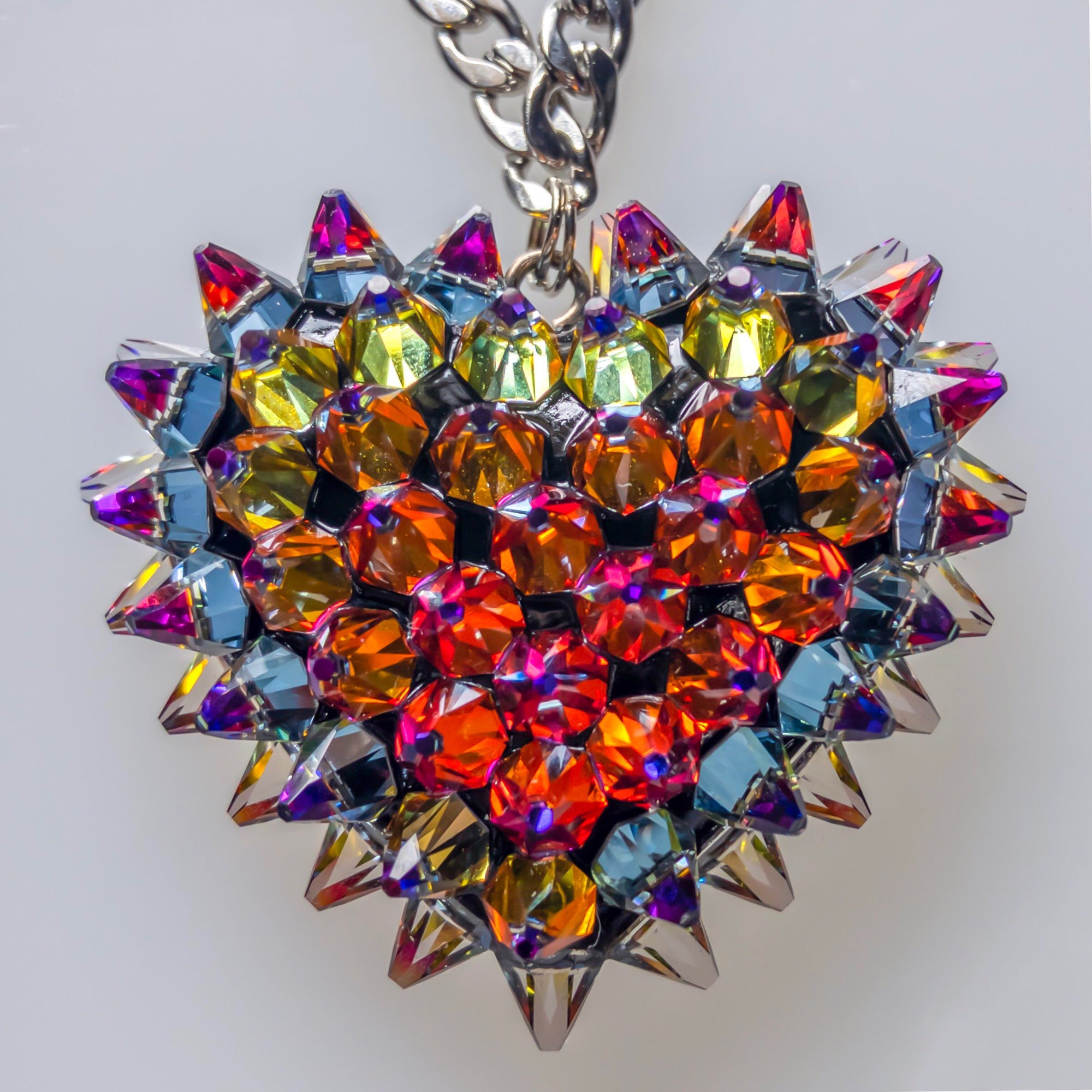 Swarovski pave heart necklace deals