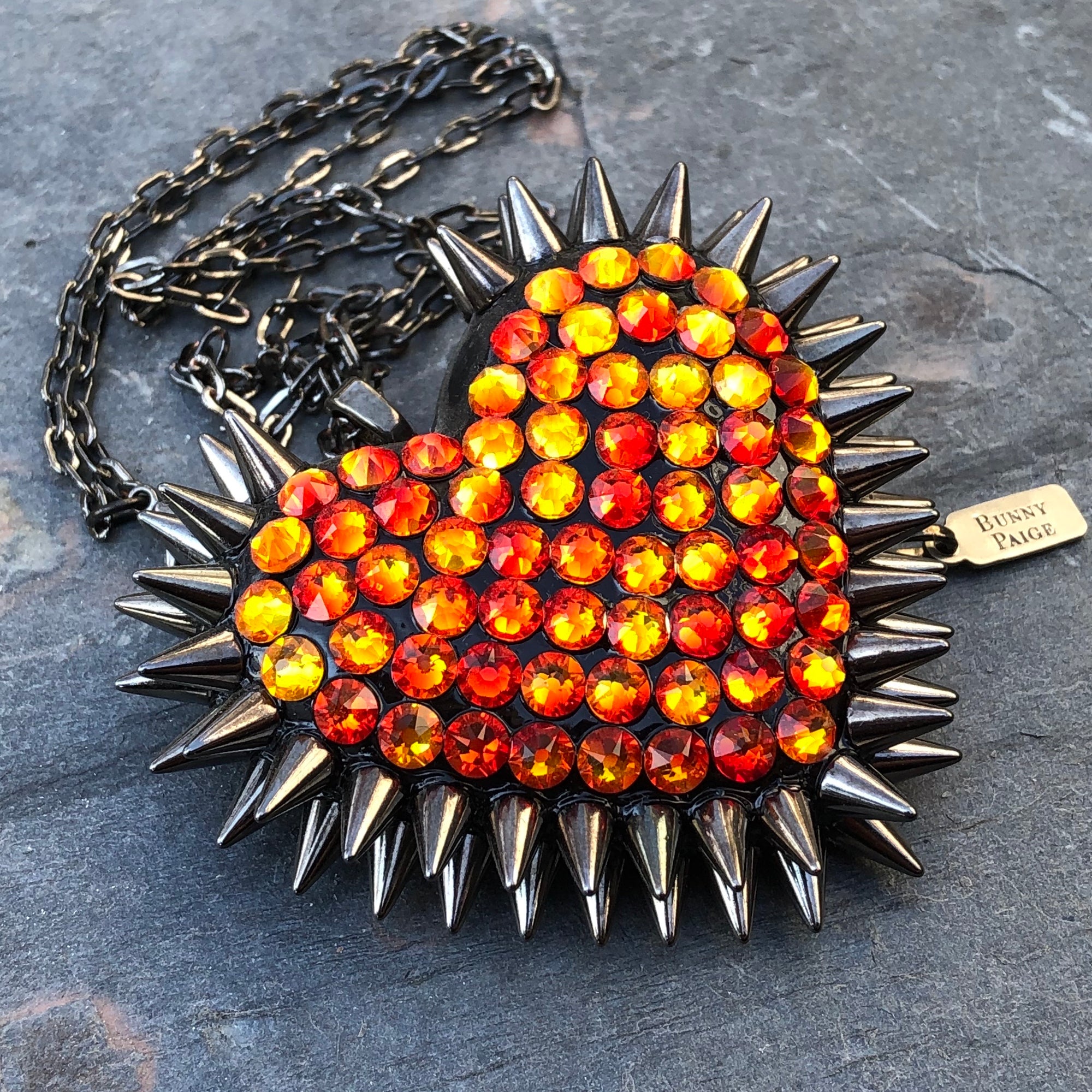 Classic Spiked Heart Necklace | Ember